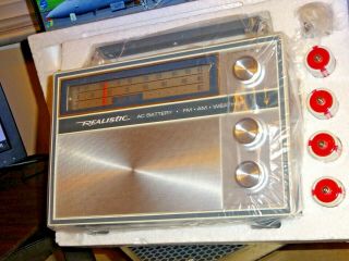 Vintage Realistic Fm - Am - Weather 3 Band Radio Transistor Dx Circuit Ac/dc Nos