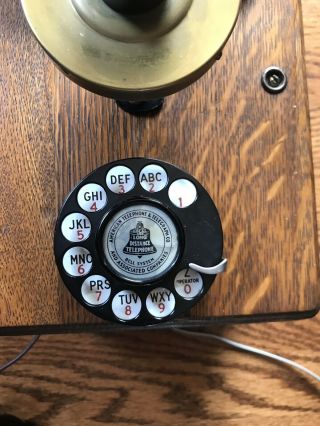 Antique Wall Phone,  1918 American Bell 9