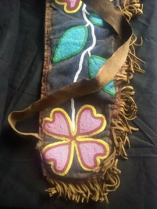 Antique Late 1800 ' s Native American Indian Northwest Coast Beaded Arrow Quiver 10