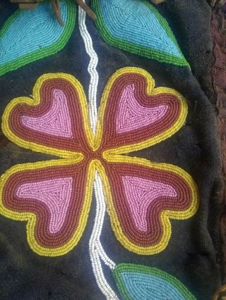 Antique Late 1800 ' s Native American Indian Northwest Coast Beaded Arrow Quiver 4