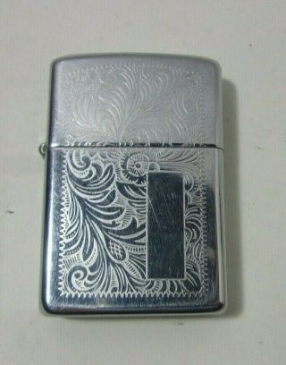 1981 Vintage Zippo Lighter With Scroll Design