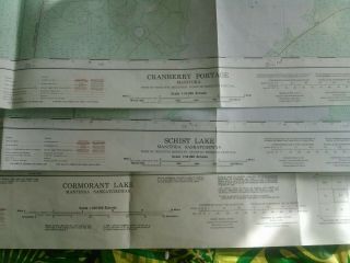 3 Canada Maps Department Of Energy,  Mines And Resources 1980s Lake Maps