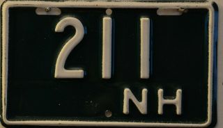 1975 Hampshire License Plate Nh Tag Motorcycle