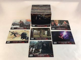 Star Wars: The Force Awakens Chrome Topps Complete All - Chromium 100 Card Set