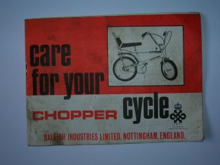 Raleigh/ Raleigh Chopper Care For Your Raleigh Chopper Owners Handbook.