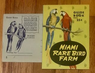 1950s Rare Bird Farm Miami Florida Roadside Attraction Guide Booklet
