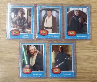 2019 Sdcc Topps Star Wars Limited 5 Card Numbered Set /99