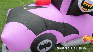 VERY RARE AIRBLOWN DRACULA & FRIENDS IN HEARSE CAR HALLOWEEN Yard Inflatable 2