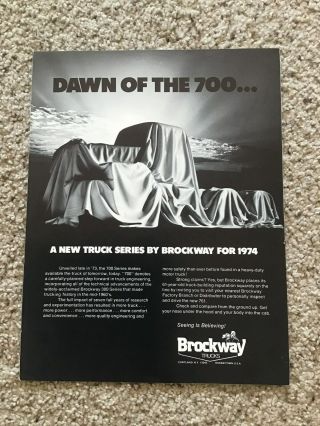 1974 Brockway Heavy - Duty Trucks,  Sales Handout.