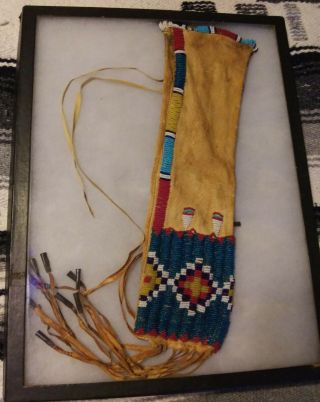 Plains Indian Native American Indian Tribe Beaded Pipe Bag Pouch