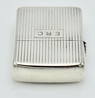Vintage Sterling Silver Zippo Lighter Rare Full Size 60.  7 Grams 6