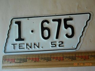 1952 Tennessee Motorcycle License Plate