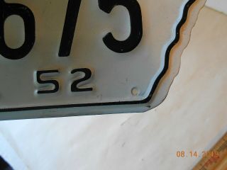 1952 TENNESSEE MOTORCYCLE LICENSE PLATE 3