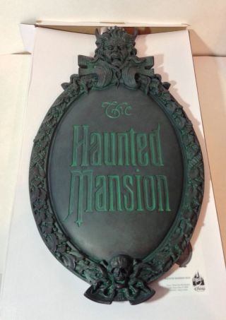 Disney Parks Haunted Mansion 45th Anniversary Classic Plaque Sign Marquee
