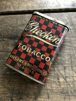 Checkers Tobacco Tin - White Top