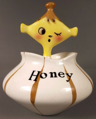 Holt Howard Pixieware Honey Pot Jar Complete Extremely Hard To Find