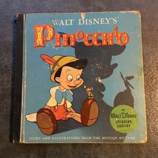 Vintage Walt Disney’s Pinocchio (1939/1940) Hardcover Book