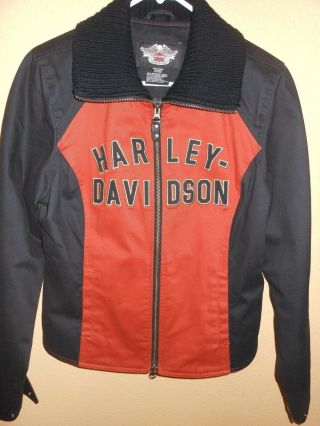 Harley - Davidson Womens Cotton Racing Full Zip Jacket - Size L