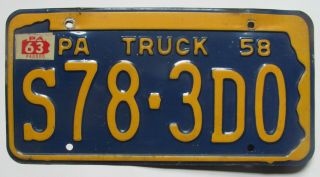 1963 Pennsylvania Truck License Plate