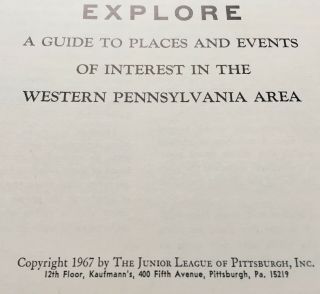 Explore Western Pennsylvania Points of Interest book w/ GULF Oil map Pittsburgh 3