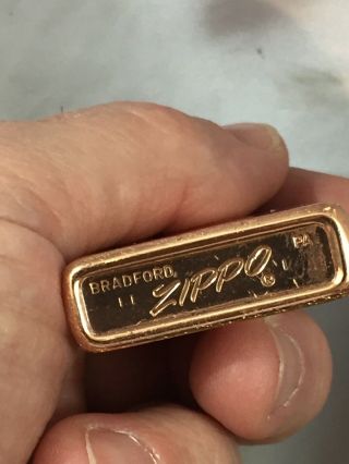 1971 Solid Copper Zippo Lighter Advertising KENNECOTT Copper - Hard To Find 10