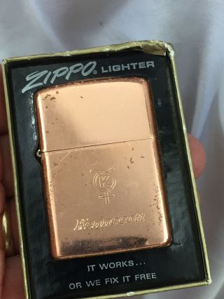 1971 Solid Copper Zippo Lighter Advertising KENNECOTT Copper - Hard To Find 2