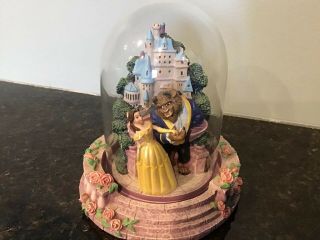 Beauty And The Beast Figures Glass Dome