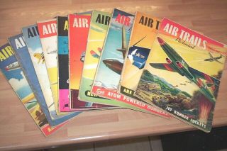 Vintage 1949/1950 Airtrails Pictorial Aircraft And Models Magazines.  Barn Find