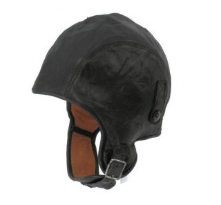 1940 Harley Davidson Motorcycle Leather Helmet Clipper Aviation Style Skull Cap