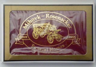 Mihovk Rosenacker Funeral Homes Cincinnati Vintage Gemaco Bridge Playing Cards