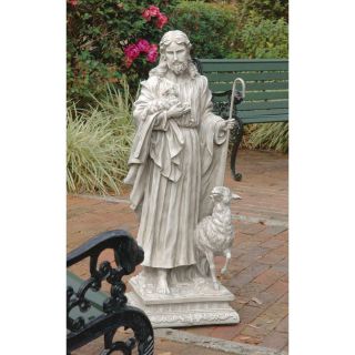 Jesus The Good Shepherd Grande Sculpture Design Toscano 43 " Garden Statue