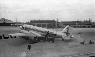 Eastern Airlines,  Douglas Dc - 3,  Circa 1950s,  Large Size Negative