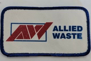 Aw Allied Waste Delivery Driver Trucker Technician Patch Advertising
