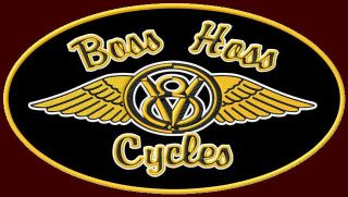 Xl Boss Hoss V8 Cycles Embroidered Back Patch 10 - 7/8 " X 6 " Bike Rider Big Block