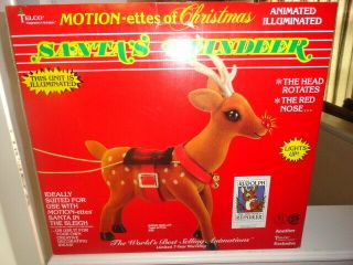 Santa Rudolph The Red Nosed Reindeer Telco Motionette Animated Christmas Vintage