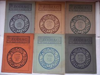 The Zodiac – Organ Of British Magic - Arthur Ivey - Full Set 6 Editions 1928 - 29