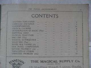 The Zodiac – Organ of British Magic - Arthur Ivey - Full set 6 editions 1928 - 29 3