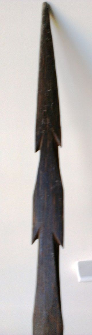 Primitive Wood Tribal War Spear,  No Shield 3