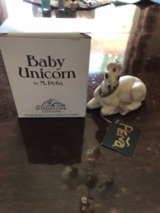 1990 Windstone Editions Baby Unicorn M Pena