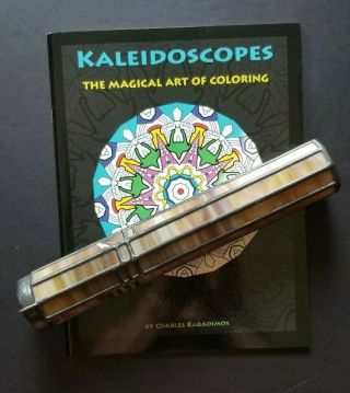 Vintage 1984 Collectible Brown Stained Glass Kaleidoscope By Charles Karadimos