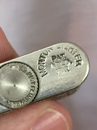 Vintage MORTON Semi Automatic Pocket Lighter - 4