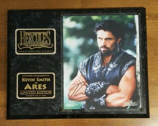 Xena Kevin Smith As Ares Autographed Plaque Hercules Creation Signed Low