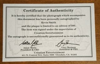 Xena KEVIN SMITH as Ares AUTOGRAPHED PLAQUE Hercules CREATION Signed LOW 3