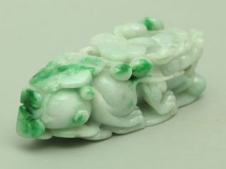 Cert ' d Untreated Green Nature A jadeite Jade Statue Sculpture pixiu 貔貅 q69988H 4