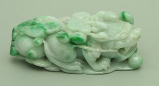 Cert ' d Untreated Green Nature A jadeite Jade Statue Sculpture pixiu 貔貅 q69988H 7