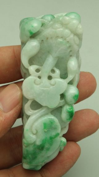 Cert ' d Untreated Green Nature A jadeite Jade Statue Sculpture pixiu 貔貅 q69988H 8