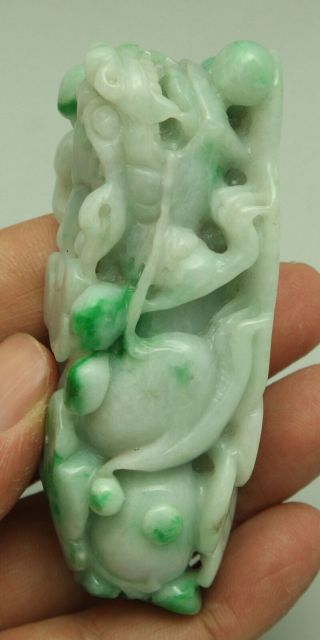 Cert ' d Untreated Green Nature A jadeite Jade Statue Sculpture pixiu 貔貅 q69988H 9