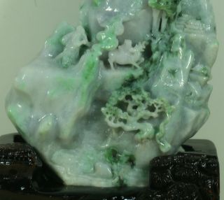 Cert ' d Untreated Green Nature jadeite Jade statue Sculpture landscape q75531Q5H 4