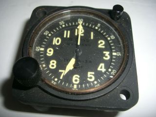 Vintage Wakmann 8 Day Type A - 13a Aircraft Cockpit Chronograph Clock - Usaf