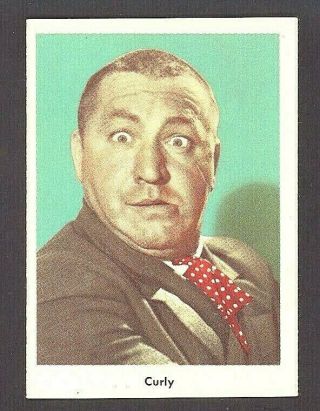 1959 Fleer Three 3 Stooges Color Trading Card 1 Curly (white Back) Nm To Exmt,